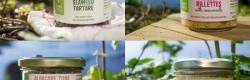 Le packaging des pots de rillettes de poisson aux algues.