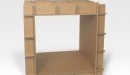 module de bibliothèque en carton ondulé
