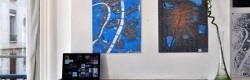 Carte pas pliée (recto-verso) qui sert comme affiche